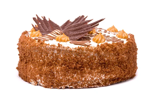 Шоколадний пиріг на білому тлі — стокове фото
