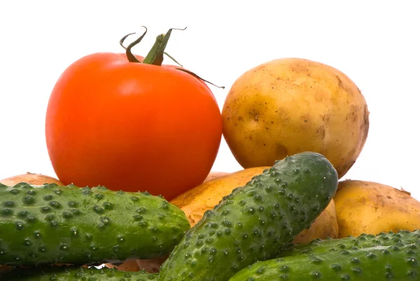 Taze domates, salatalık, patates — Stok fotoğraf