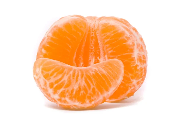 Juicy tangerine on a white background — Stock Photo, Image
