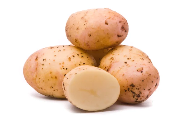 Potatoes on studio white — Stock Photo, Image