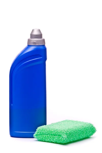 Limpiador para tareas domésticas en blanco — Foto de Stock
