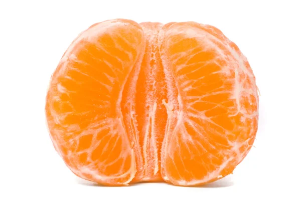 stock image Juicy tangerine on a white background