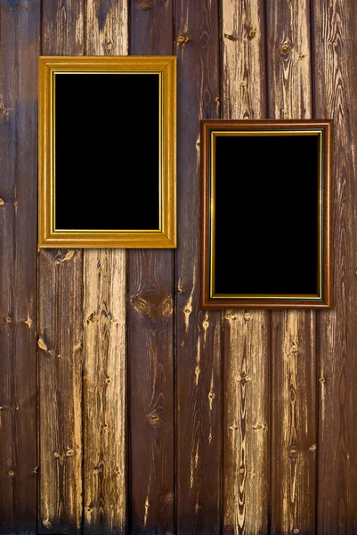 ビンテージのフレームと木製の背景 — ストック写真