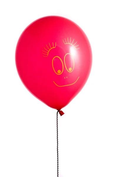 Rode ballon met glimlach — Stockfoto