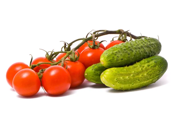 新鮮なトマトとキュウリ — ストック写真