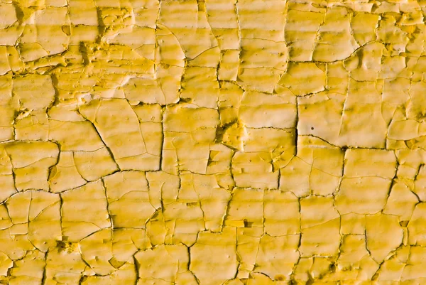 Žlutá prasklém laku — Stock fotografie