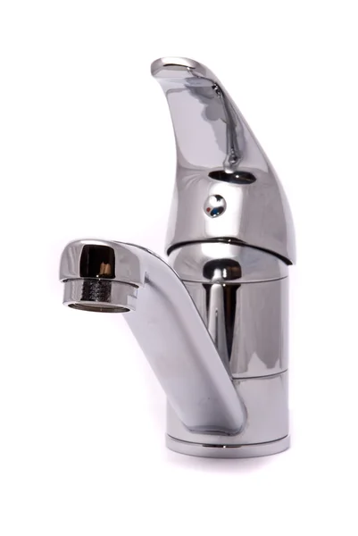 Modern mixer tap isolated on a white — Stock Photo, Image