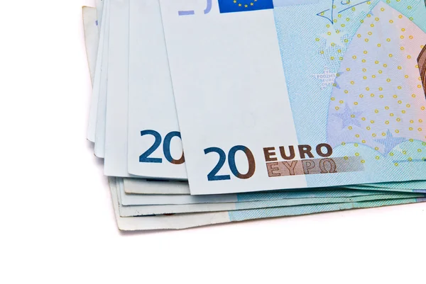 Банкноты в 20 евро — стоковое фото