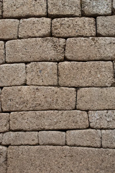Detailní pohled na starou kamennou zeď — Stock fotografie