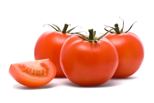 Fresh tomatoes. Macro studio isolated — Stock Photo, Image
