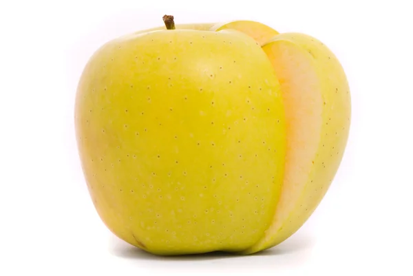 Sarı olgun elma dilimli — Stok fotoğraf