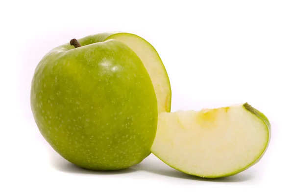 Φέτες πράσινου μήλου ώριμα — Φωτογραφία Αρχείου