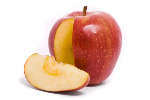切片熟透的红苹果 — 图库照片