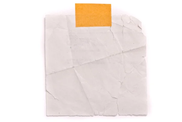 Na białym tle nieczysty taśmą do papieru — Zdjęcie stockowe