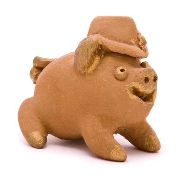 Toy pig isolated on white background — Stock Photo, Image