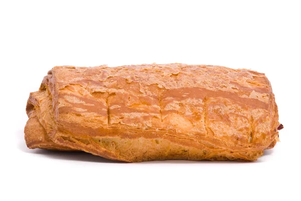 Enkele verse broodje op een witte achtergrond — Stockfoto