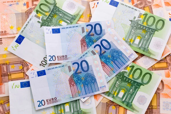 Notas de euro Fundo — Fotografia de Stock