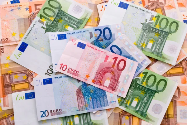 欧元纸币背景 — 图库照片
