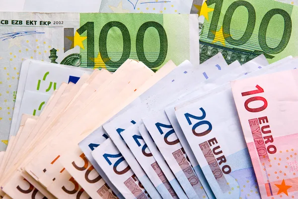 Euro banknotes background — Stock Photo, Image
