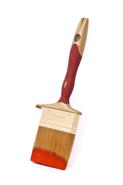 Cepillo profesional con pintura roja — Foto de Stock