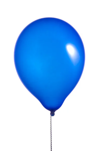 Tmavě modrý balónek na bílém pozadí — Stock fotografie