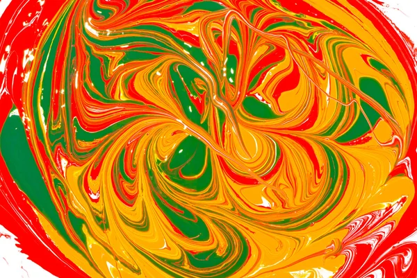 Red, yellow and green paints — Stock Photo, Image