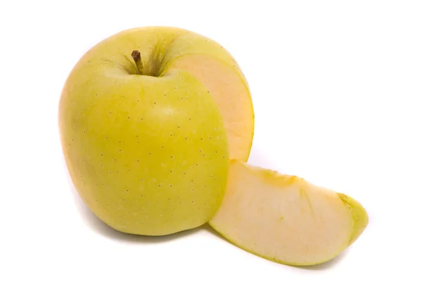 Plastry żółty dojrzałe jabłko — Zdjęcie stockowe