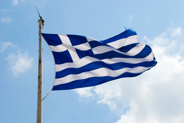 stock image Waving flag of Greece