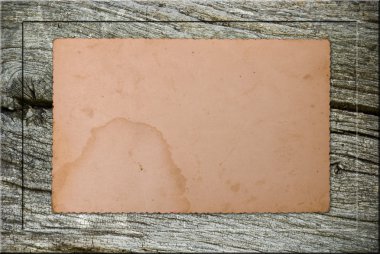 Vintage fotoğraf kartı ahşap çerçeve