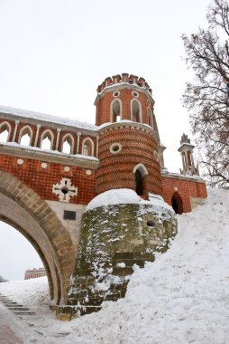 Tsaritsino palace in Moscow clipart