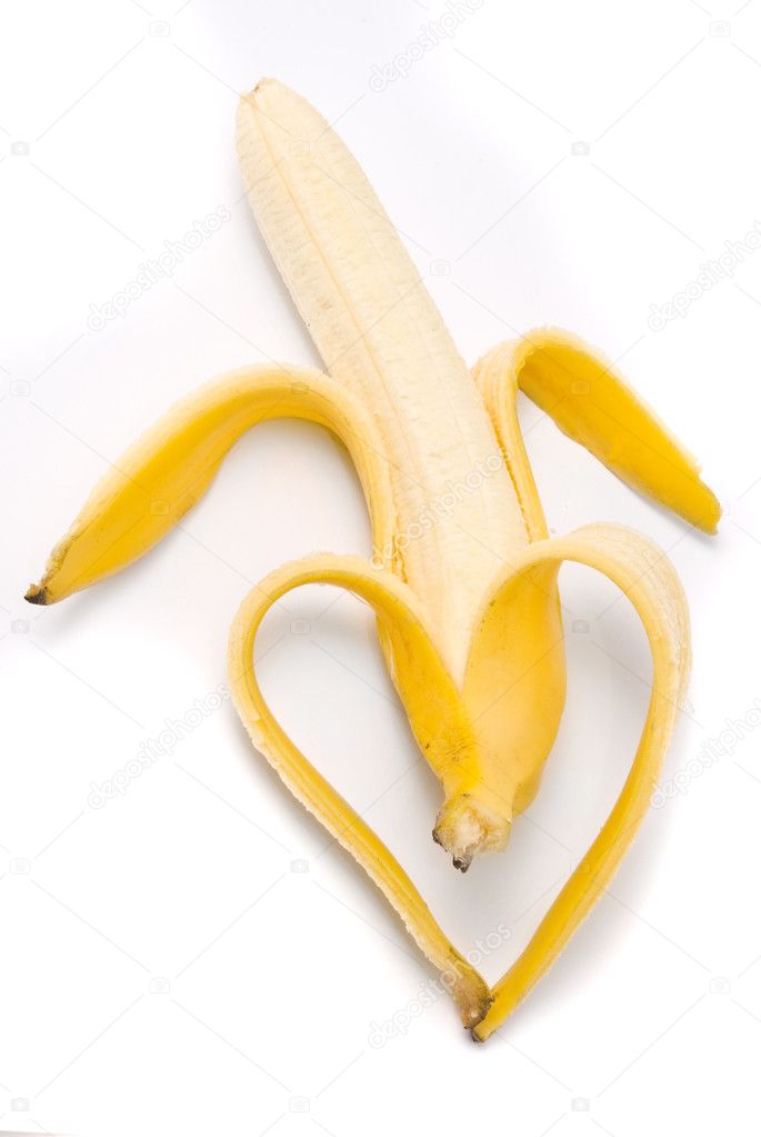 Banana. Heart symbol. — Stock Photo © Hintau_Aliaksey 2458775