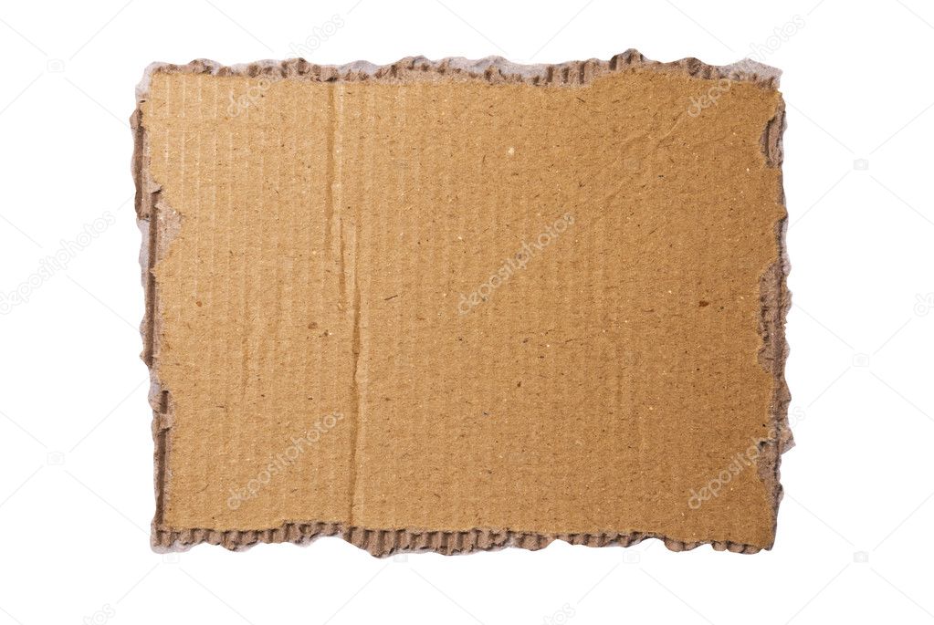 Cardboard background, clipping path