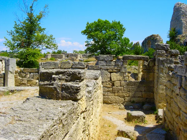 Ruinas de la antigua colonia griega Khersones — Foto de Stock