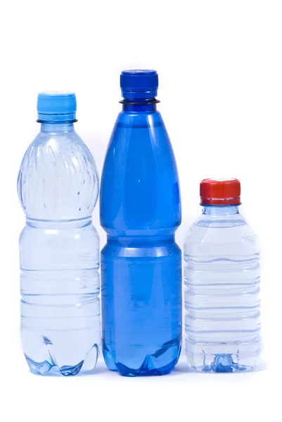 Tiga botol air — Stok Foto