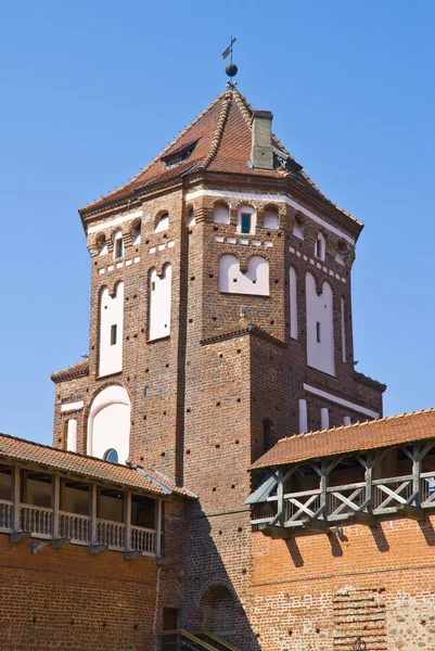 Башня замка Мир — стоковое фото