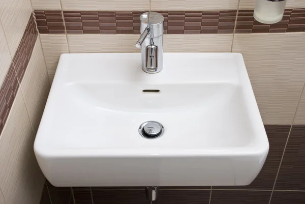 Washbowl in bathroom — Stock Photo, Image