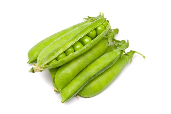 吊舱的新鲜绿豌豆 — 图库照片