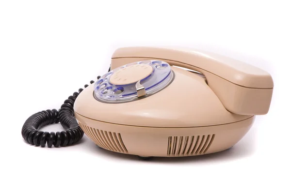 Vieux téléphone isolé sur fond blanc — Photo