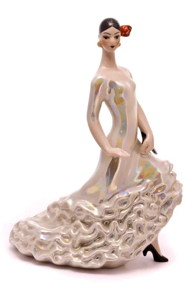 Tančící žena, keramická figurka — Stock fotografie