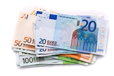 Euro banknotes clipart