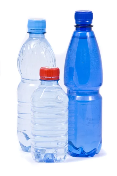 Τρεις μπουκάλι νερό — Φωτογραφία Αρχείου