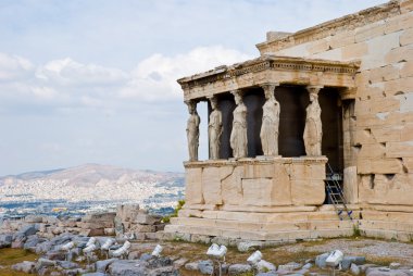 Erechtheion temple on acropolis clipart