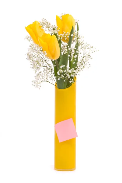 Buquê de tulipas amarelas — Fotografia de Stock