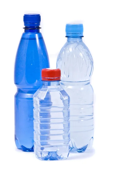 Tři láhve vody — Stock fotografie