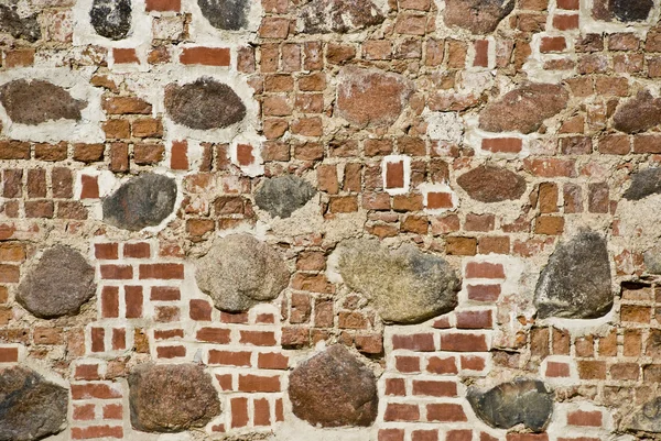 Středověké cihly zdi pozadí — Stock fotografie