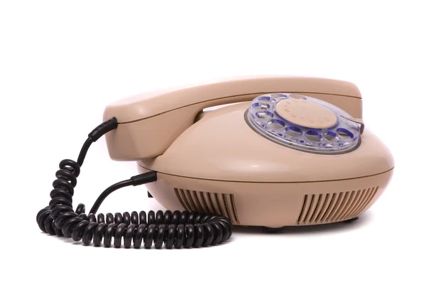 Altes Telefon isoliert auf weißem Hintergrund — Stockfoto