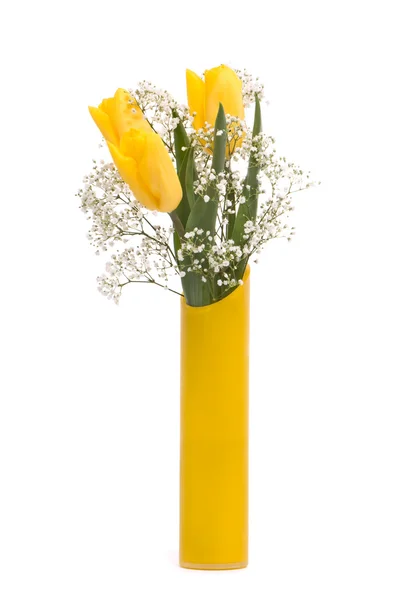 Strauß aus gelben Tulpen — Stockfoto