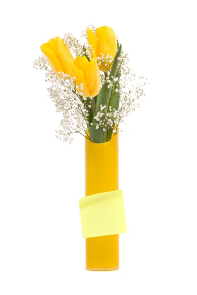 Strauß aus gelben Tulpen — Stockfoto