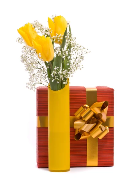 Bukiet z żółtych tulipanów — Zdjęcie stockowe