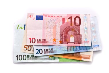 Euro banknotes clipart